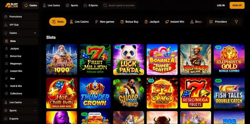 Slotlair casino in United Kingdom